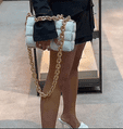 Handbag Luxury  Style  Women's Bags Woven  Gold Chains Shoulder Bag Zabardo